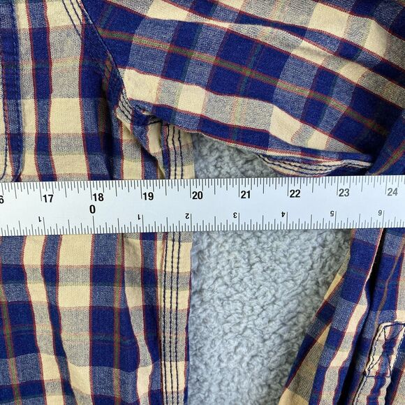 L.L. Bean Signature Men’s Button UP Medium Long Sleeve Shirt Plaid Black/Yellow - Picture 8 of 12